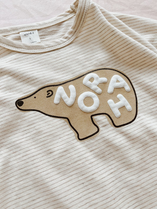 Custom Name Polar Bear Tshirt