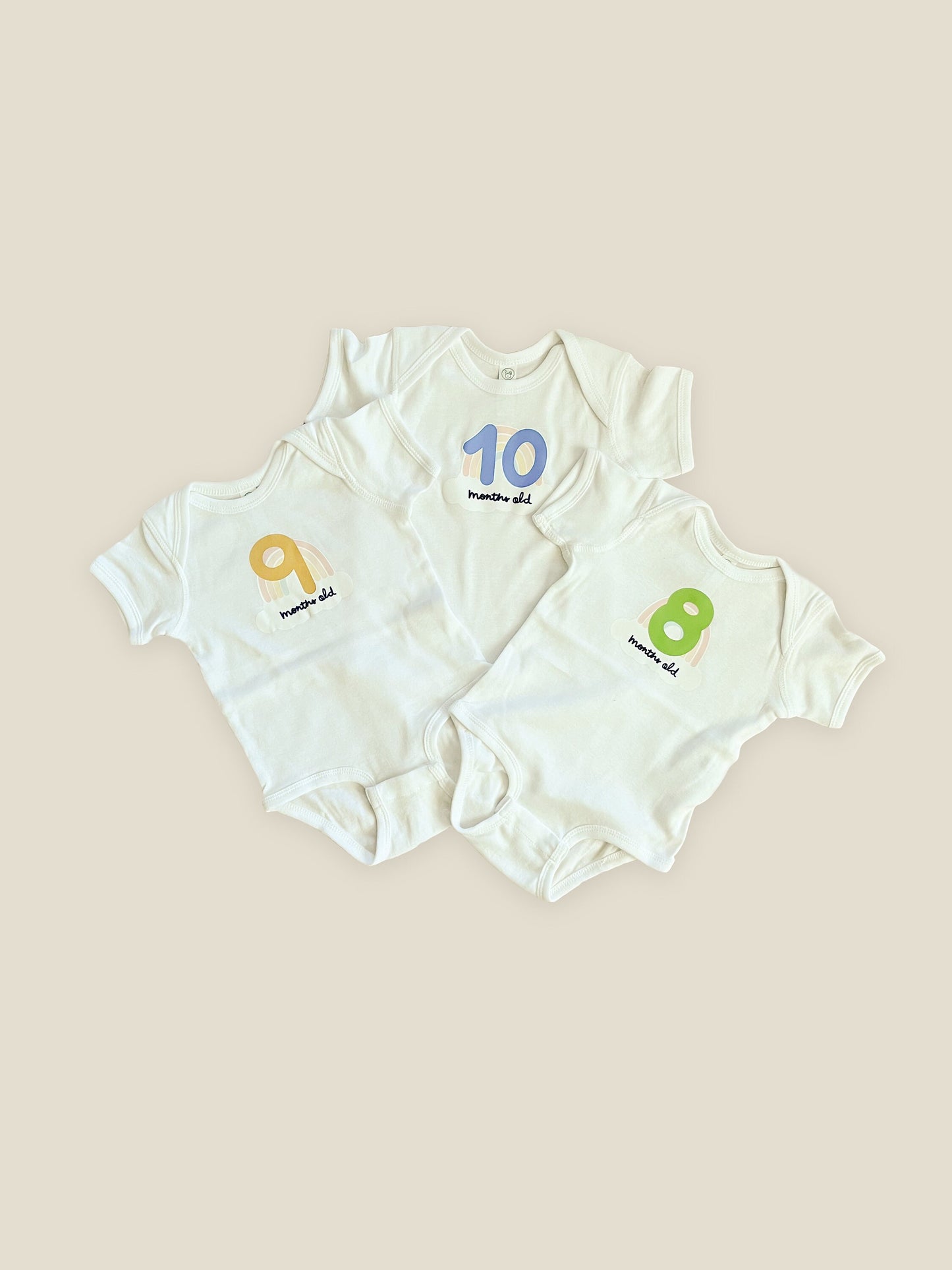 Custom Newborn Baby Shower Gift Set for Gender Neutral Baby Boy Girl Premium Cotton Monthly Milestones Bodysuit for Postpartum New Mom Gift