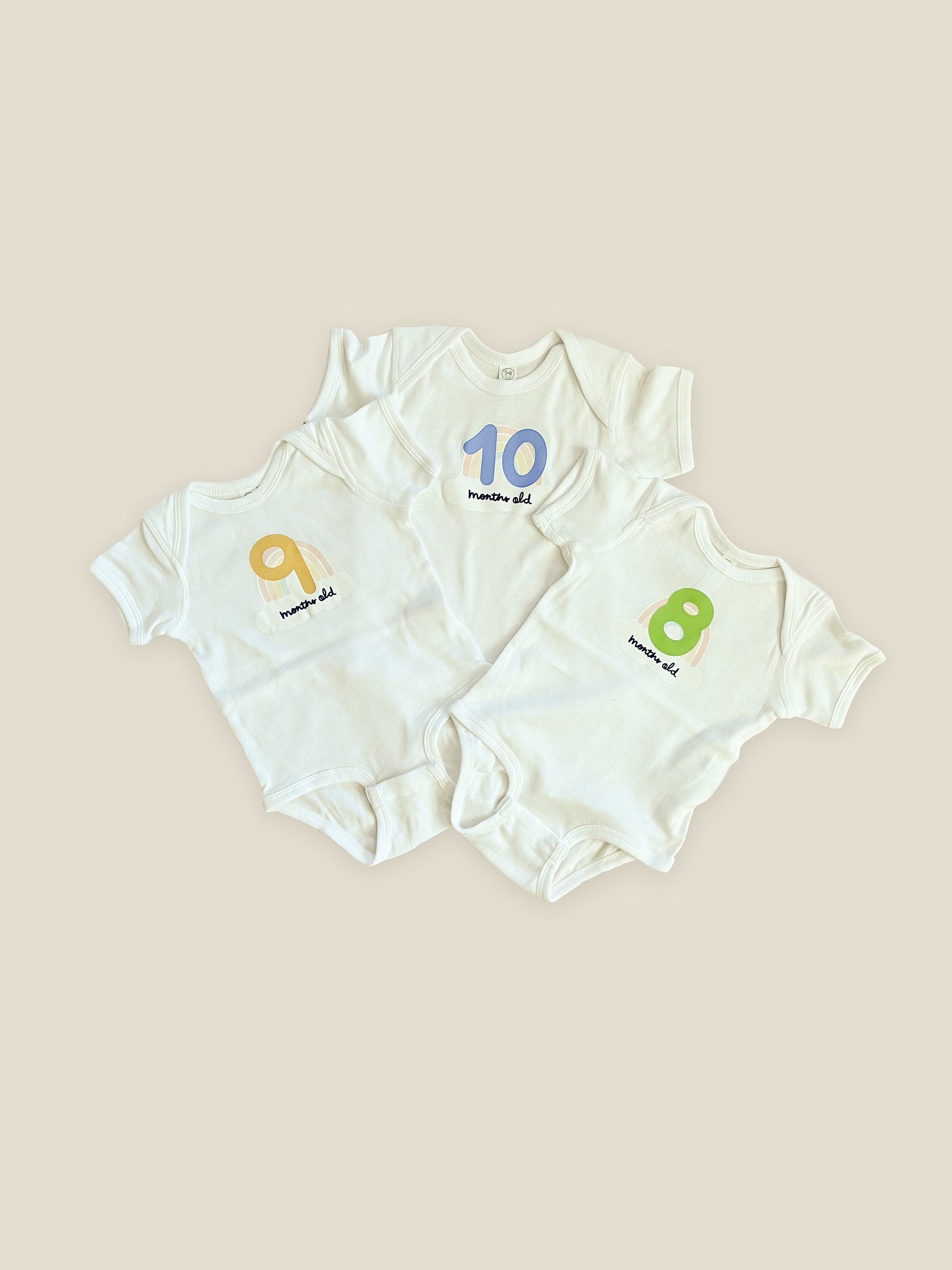 Custom Newborn Baby Shower Gift Set for Gender Neutral Baby Boy Girl Premium Cotton Monthly Milestones Bodysuit for Postpartum New Mom Gift