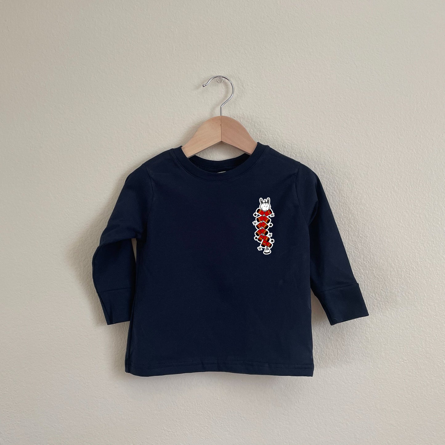 Organic Cotton Kids Lunar New Year Rabbit Long Sleeve  | Cute Toddler New Year Shirts  | Kids New Year Long Sleeve Tops