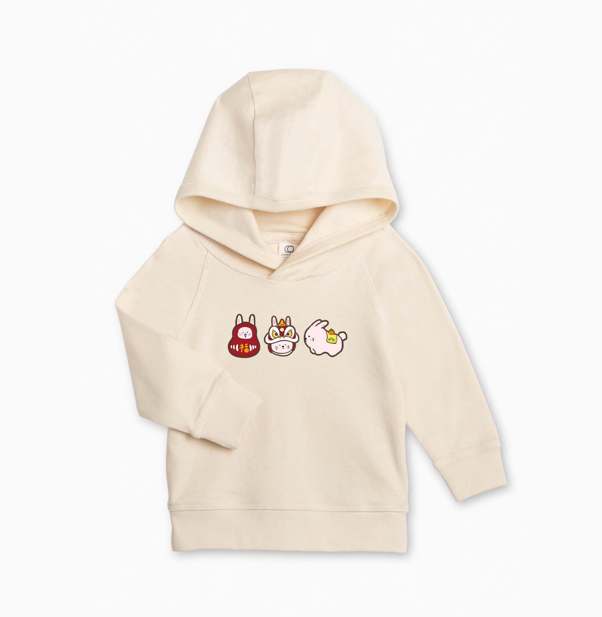 Organic Cotton Kids Lunar New Year Rabbit Hoodie or Crewneck  | Kids Cute Toddler New Year Wear  | Toddler New Year Hoodie / Crewneck