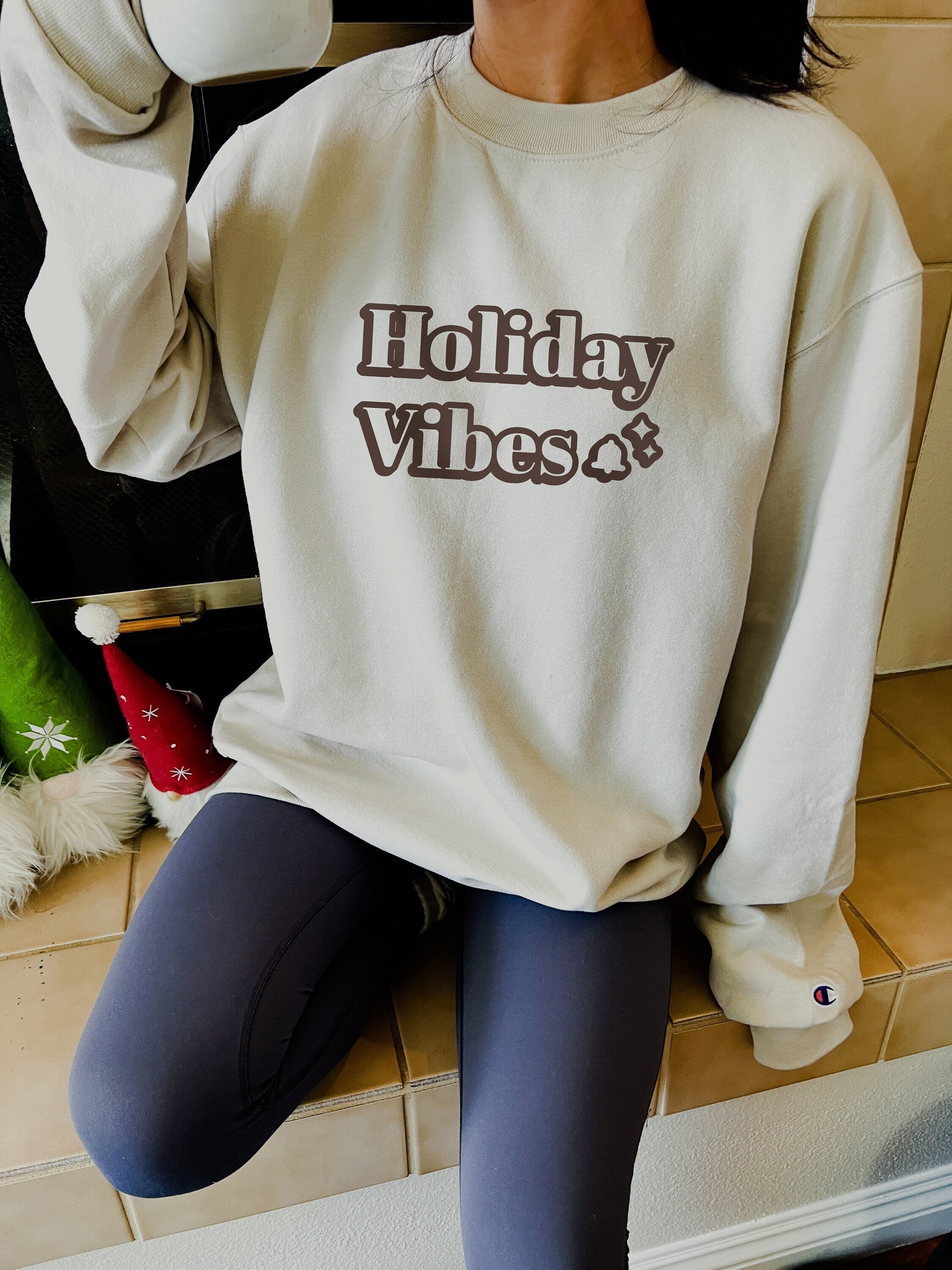 Matching Family Holiday Vibes Sweatshirt Matching Family Holiday